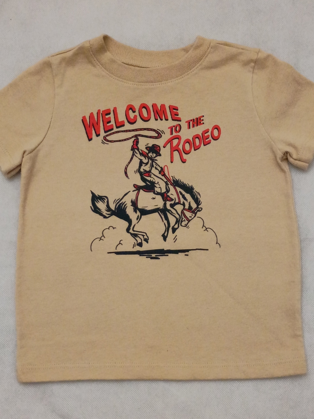 Garanimals Cream Tee with Red & Black Rodeo Graphic